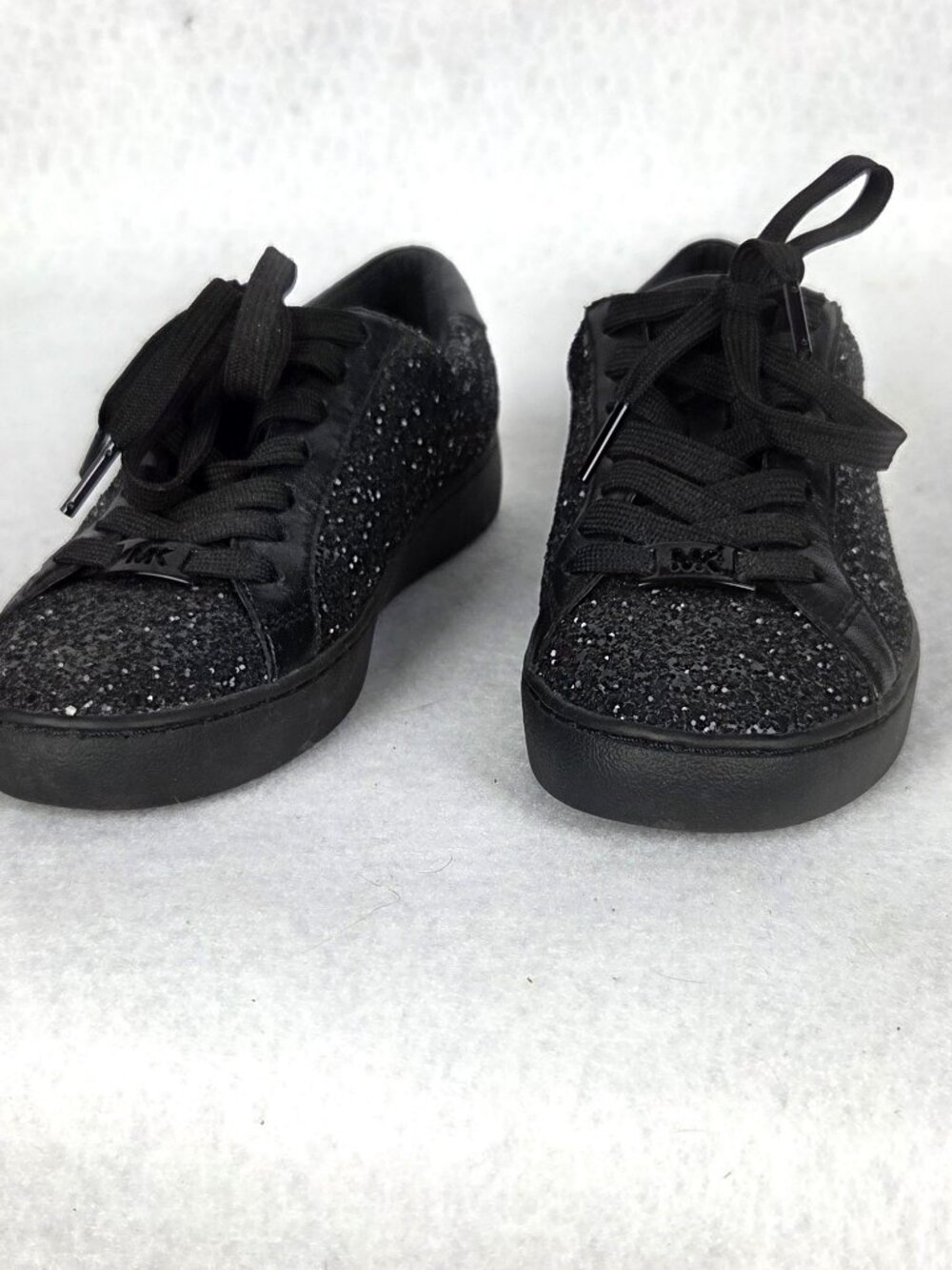 Michael Kors Irving Lace Up Sneakers (Authentic) Black Glitter Size 5.5